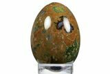 Polished Rainforest Jasper (Rhyolite) Egg - Australia #312697-1